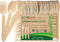 120 PCs Wooden Cutlery Set, 6.5" Compostable Utensils, Biodegradable Bamboo Utensils for Outdoor and Parties