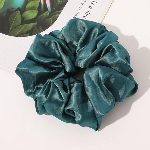 Ivyu Silk Scrunchies Satin Hair Ties for Women - 4 Pcs Oversize Soft Big Scrunchies for Hair Gift for Girls