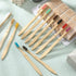 Sieral 60 Pcs Bamboo Toothbrushes, Extra Soft Bristle, Individually Wrapped Natural Toothbrush for Kids and Adults