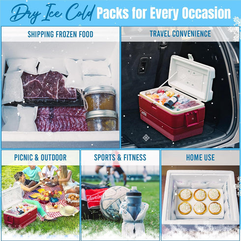 Packs Frozen Pack Packs 14'' 13'' 144Cells Shipping Cold Dry Ice for Shipping Food, Flexible Cold Ice Sheets