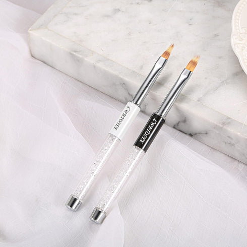 LWBTOSEE 5PCS Nail Ombre Brush Set, Nail Art Painting Pen Brush for UV Gel Polish Gradient Color