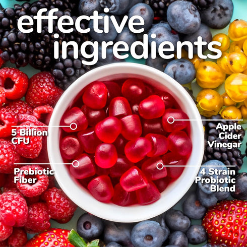her own Probiotic & Prebiotic Gummy, 60 Gummies, Supports Digestive Health & Immune Health, Vegan, 5 Billion CFUs