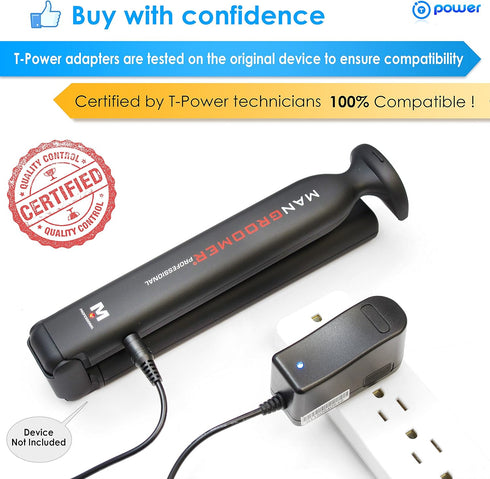 T POWER Charger for Mangroomer Professional Sku 211-6 Do-it-yourself Electric Back Hair Shaver power burst, MPS005-0600010CU, SKU#211-6 Power Supply Cord Ac Dc Adapter