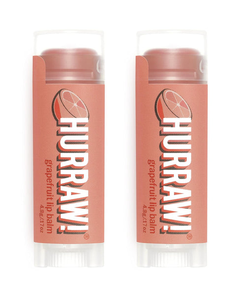Hurraw! Grapefruit Lip Balm, 2 Pack - Organic, Certified Vegan, Cruelty-Free, Non-GMO, 100% Natural Ingredients