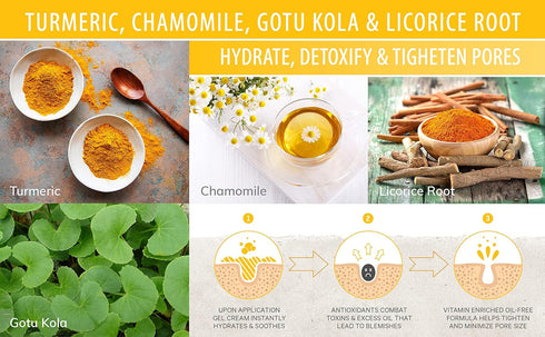 LILY SADO Turmeric Banana Mango Face Moisturizer - Nutrient-Rich Daily Cream with Chamomile & Rosemary