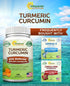 aSquared Nutrition Turmeric Curcumin 1300mg with BioPerine Black Pepper Extract - 180 Capsules, 95% Curcuminoids
