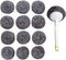 Stainless Steel Sponges Scourer Set with Handle, 12 Pack Large Kitchen Cleaning Tool