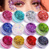 Teenitor Face Glitter, 12 Colors Body and Face Glitter Gel, Star Glitter for Hair, 10g/Color