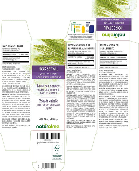 Horsetail (Equisetum 4 oz Naturalma arvense) herb Alcohol-Free Tincture - fl Liquid Extract in Drops - Herbal