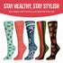 Paisley Passion Wide Calf Knee High Stockings with Moderate Compression