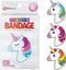 BioSwiss 24 Count Unicorn Shaped Self Adhesive Bandages - Fun First Aid Kit for Kids