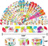 48PCS Art Party Favors: 24 Tattoos, 24 Slap Bracelets, Themed Birthday Supplies, Gifts for Girls Boys