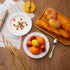 N9R 30 Pack Disposable Soup Bowls, 12 Oz Fancy Plastic Bowls with Gold Relief for Parties, Weddings, Everyday Use