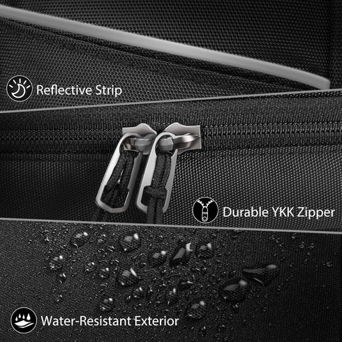 Insulin Cooler Travel Case with 2 Ice Packs, Water Resistant Insulated Diabetic Medication Organizer Bag (Black)