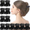 RC ROCHE ORNAMENT 12 Pcs Womens Hair Fang Claw Clip, Small Black, Strong Hold, No Slip Grip, Durable Beauty Accessory