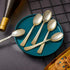 N9R 72Pcs Gold Plastic Spoons, Heavy Duty Disposable Cutlery for Parties