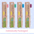 Lingito Natural Bamboo Toothbrushes - BPA Free Soft Bristles, Nature-Friendly, Organic & Vegan Toothbrush Pack