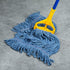 Matthew Cleaning Heavy Duty Mop Head Replacement, Blue Cotton Looped End String Head Refill, Pack of 6