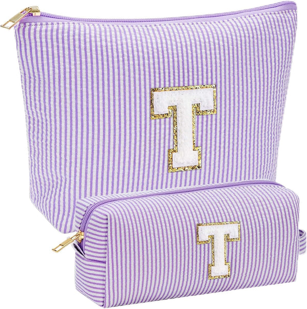 Preppy Stuff Cute Cosmetic Bag, Large Makeup Bag for Travel, Personalized Gifts for Women, Daughters, Sisters