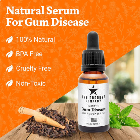 Ozonated Gum Disease Treatment, Natural Home Remedy for Oral Gum Disease, 100% Pure Neem and Clove Oils