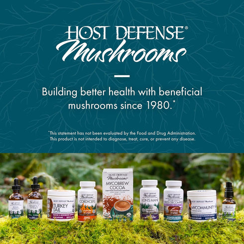 Host Defense Reishi Capsules - Heart & Immune Health Support Supplement - 30 Capsules for Energy & Vitality