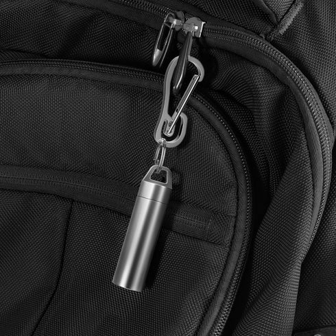 Small Pill Case, Portable Metal Pill Holder Keychain, Waterproof Mini Stainless Steel Organizer for Travel