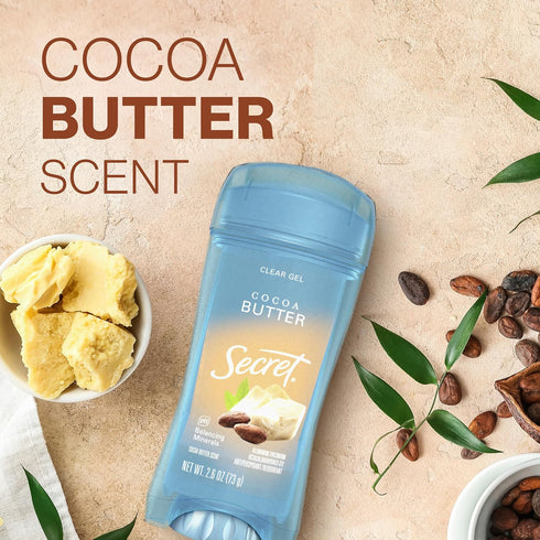 Secret Fresh Antiperspirant Deodorant for Women, 72hr Sweat & Odor Protection, Cocoa Butter Scent, 2.6 oz