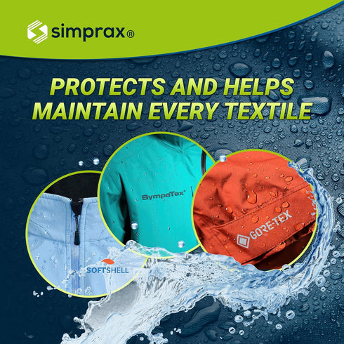 simprax WaterproofingTextile Wash-In Impregnation Climate-Neutral & Eco-Friendly Waterproofing for Fabric Outdoor Made