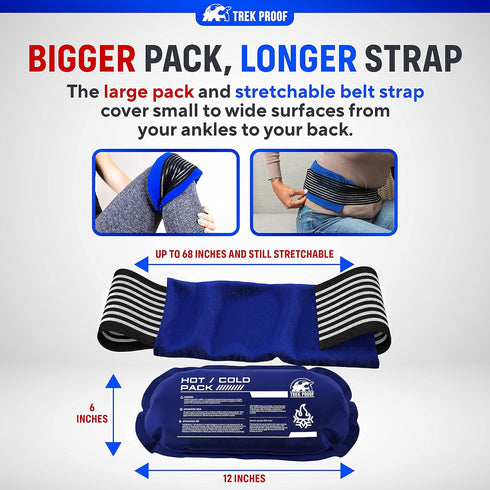 Ice Pack Set (3-Piece) – Reusable Hot and Cold Gel Wrap for Injury Recovery, Alleviate Joint Pain
