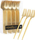Novelty Modern Flatware, Disposable Plastic Dinner Forks, Luxury Gold 32 Count for Events