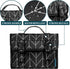 PAVILIA Travel Hanging Toiletry Bag for Women Men, Large Capacity Waterproof Cosmetic Storage Organizer (Black Chevron)