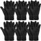 Bencailor 6 Pairs Microfiber Dusting Gloves, Dusting Cleaning Gloves for Plants, House Blinds, Car Dust Mitt, Black,
