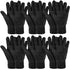 Bencailor 6 Pairs Microfiber Dusting Gloves, Dusting Cleaning Gloves for Plants, House Blinds, Car Dust Mitt, Black,