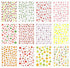 JMEOWIO 12 Sheets Fruit Nail Art Stickers Decals Self-Adhesive Strawberry Watermelon Lemon Nail Supplies