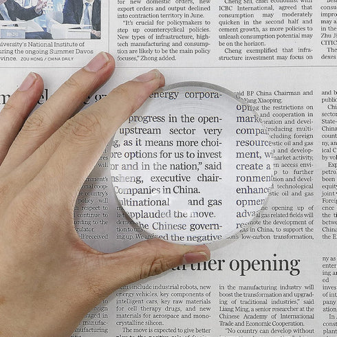 Beileshi 5X Acrylic Paperweight Magnifying Glass Desktop Dome Magnifier 80mm/3.14inch Optical Half Ball/3'' Reading Magnifying Tool for Hobby Reading Family and Macular Degeneration by Beileshi