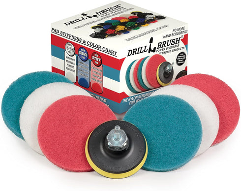 All Purpose Scrub Pads - Six Pack Cleaning Pads for Bathroom, Auto Detailing, Stove Top, Shower Scrubber, Glass Cleaner
