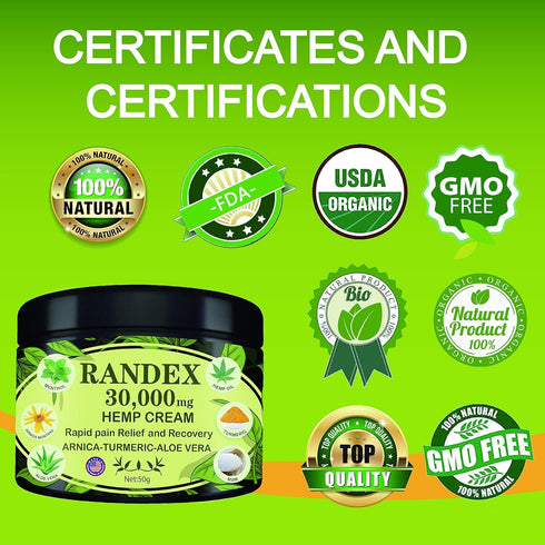 30000MG Organic Hemp Cream for Sore Muscles, Stiff Joints, and Aching Knees, Shoulders, Extra Strength