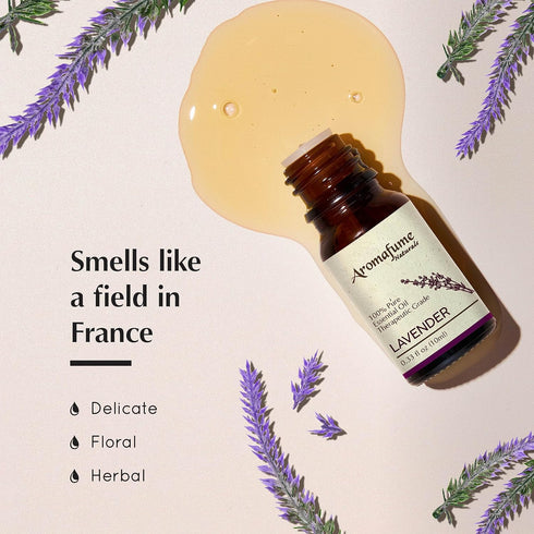 AROMAFUME Lavender Essential Oil - 100% Natural, Therapeutic Grade for Diffusers, 10ml