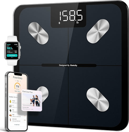 Etekcity Smart Scale for Body Weight, Digital Bathroom Weighing Scale with BMI, Body Fat, Muscle Mass