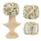 SWACC Short Messy Curly Dish Hair Bun Extension, Easy Stretch Combs, Clip in Ponytail, Beige/Blonde Mixed-24T613#
