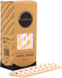 Paper Straws 200 Pack, Biodegradable Gold and Pink Striped Design, 8.25" for Parties