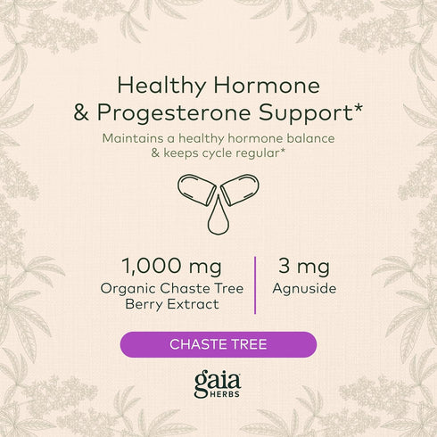 Gaia Herbs Vitex Berry Capsules - Supports Hormone Balance & Fertility for Women