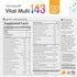 Vital Multi 143 - 120 Tablets - Multivitamin & Multimineral Supplement with 20 Vitamins and 72 Minerals, 30 Day Supply