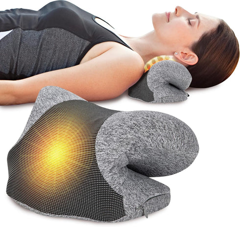 Wifamy 3s Heated Neck Stretcher for Pain Relief, Neck and Shoulder Relaxer, Cervical Traction Device