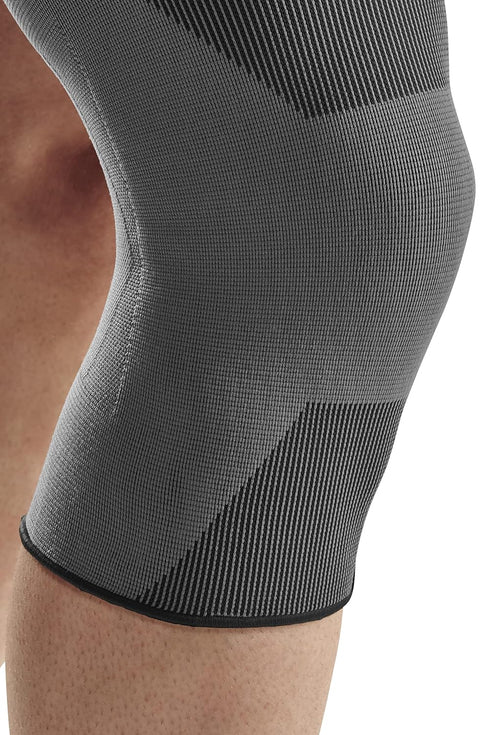 Unisex Grey Mid Support Knee Compression Sleeve, Size M