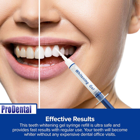 Teeth Whitening Gel Syringe Refill, 8 Pack, 35% Carbamide Peroxide, Faster Results Than Strips, Safe for Sensitive Teeth