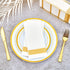 LITOPAK 200 Pack Paper Hand Towels for Bathroom - Striped Gold Disposable Napkins, Guest Towels for Parties, Weddings,