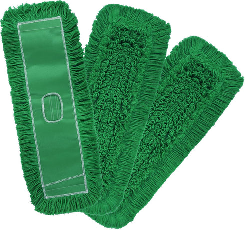 MATTHEW CLEANING 24'' Industrial Strength Cotton Dust Mop Refill, Washable Replacement Heads for Residential &
