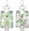 Hand Sanitizer Holder Keychain Set of 2 - Premium Vegan Leather Keychains
