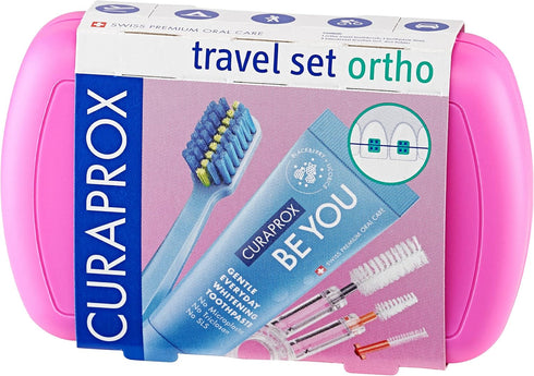 Curaprox Ortho Travel Set Braces & On-The-Go Care | Ultra Soft Brush